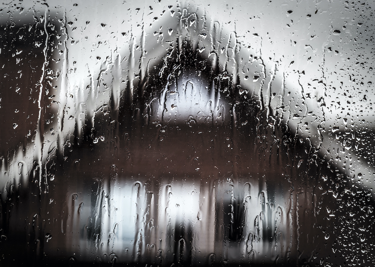 Sugarland rain shower outside a window
