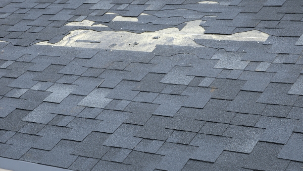tomball roof damage with missing shingles