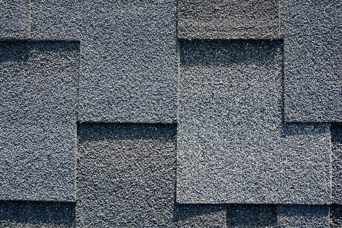 close up of architectural roof shingles during houston roof replacement