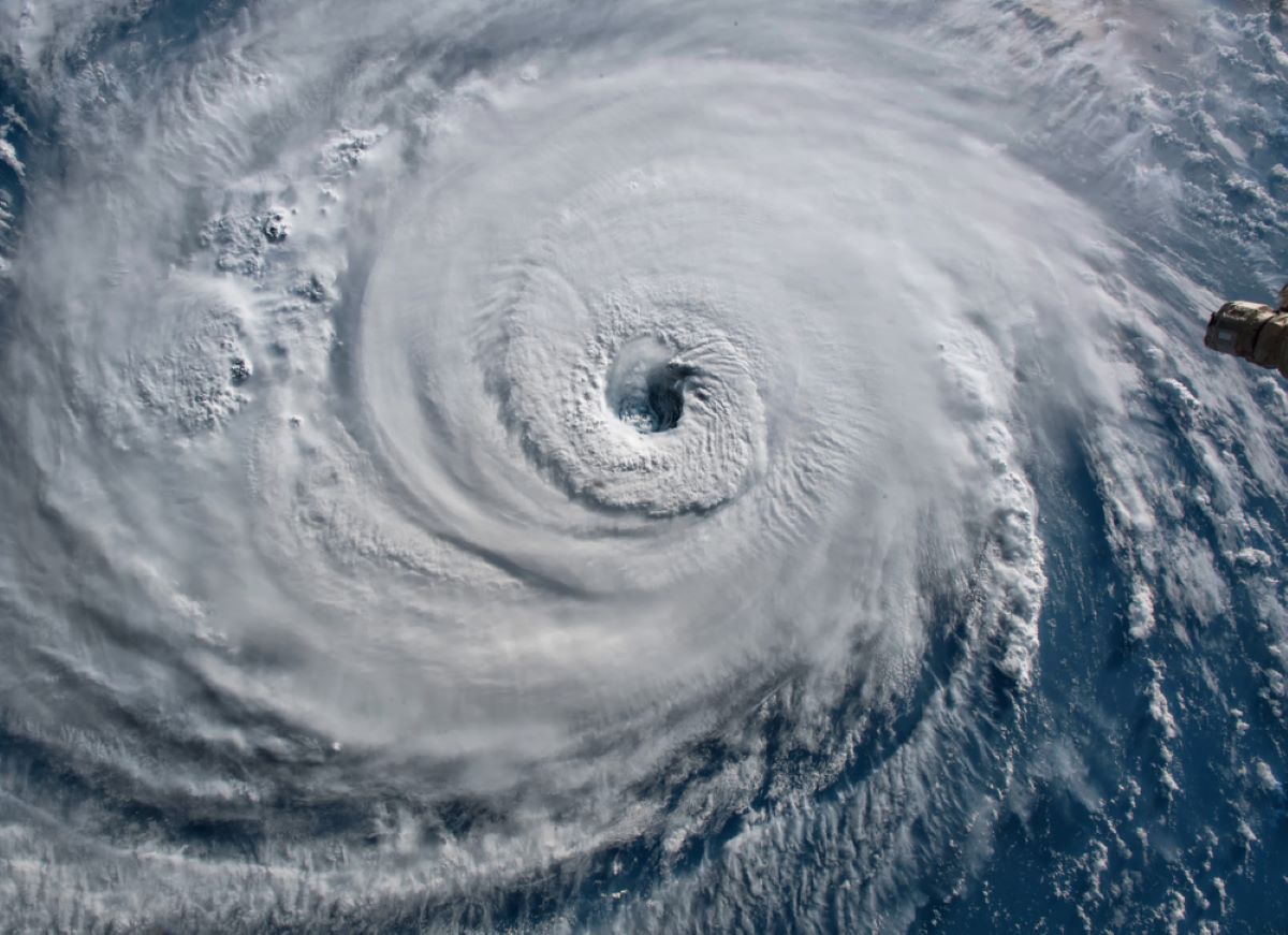 Satelitte image of hurricane that can cause potential Houston hurricane roof damage