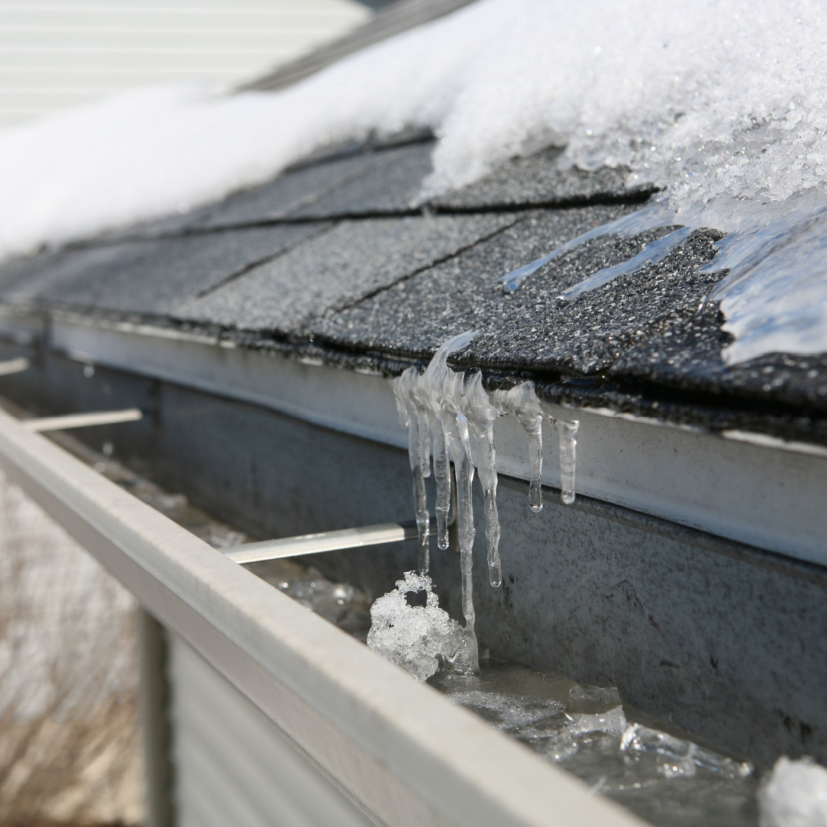 Ice on a roof