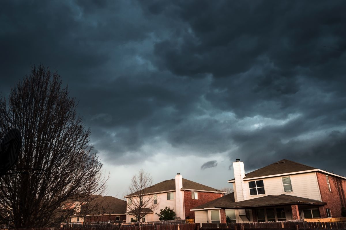 Storm clouds form over home, causing potential Houston roof damage