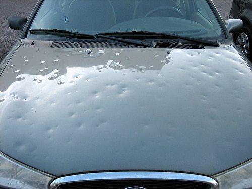 vehicle damage from hail in houston